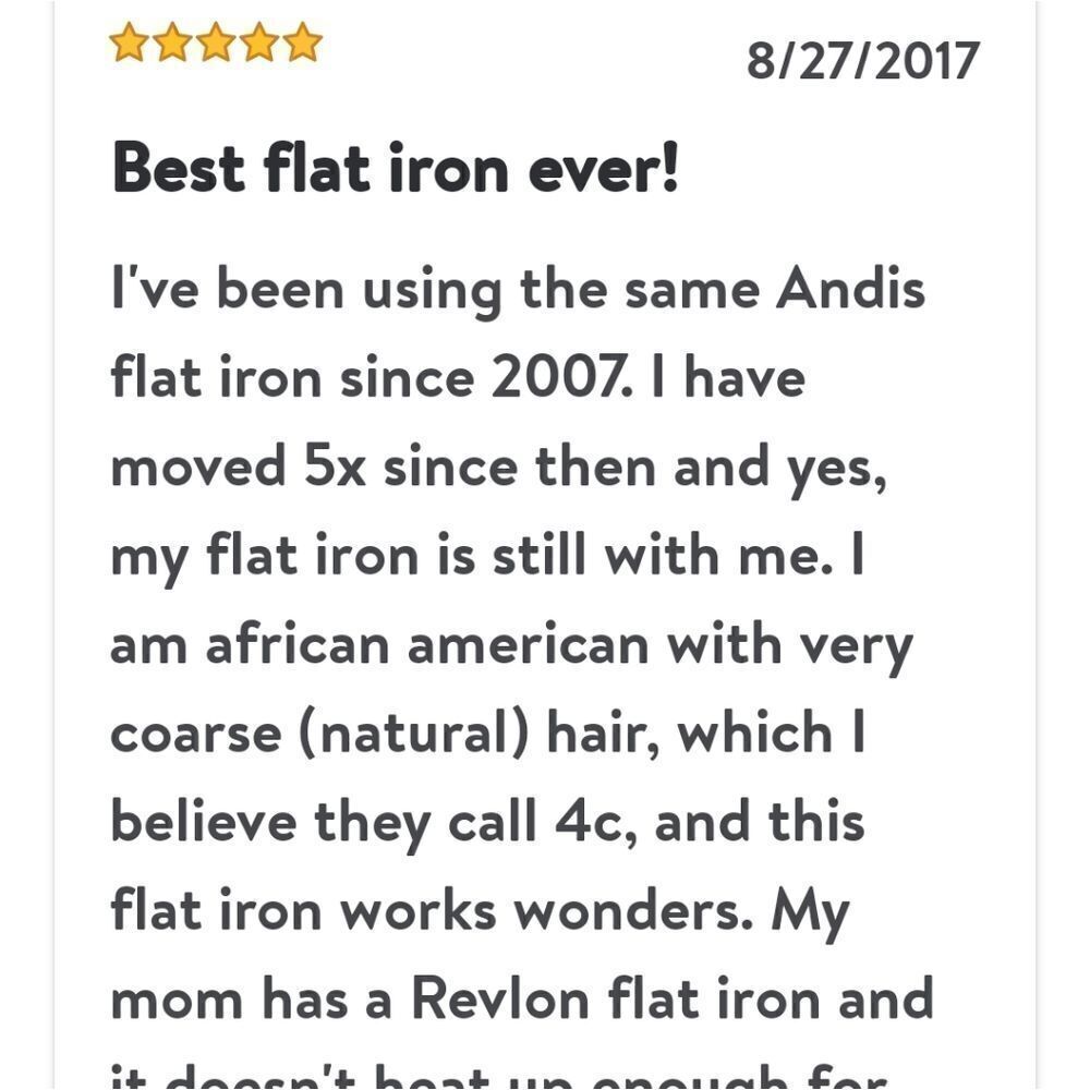 ANDIS 67095 1" ceramic clamp professional hair straightening flat iron pre owned - Picture 5 of 16